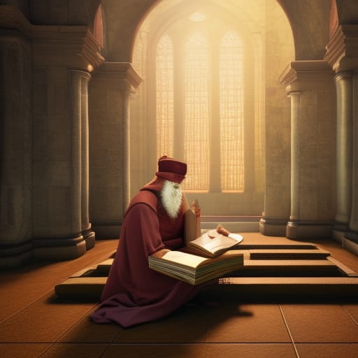 A Zemmerman scholar in traditional clothing